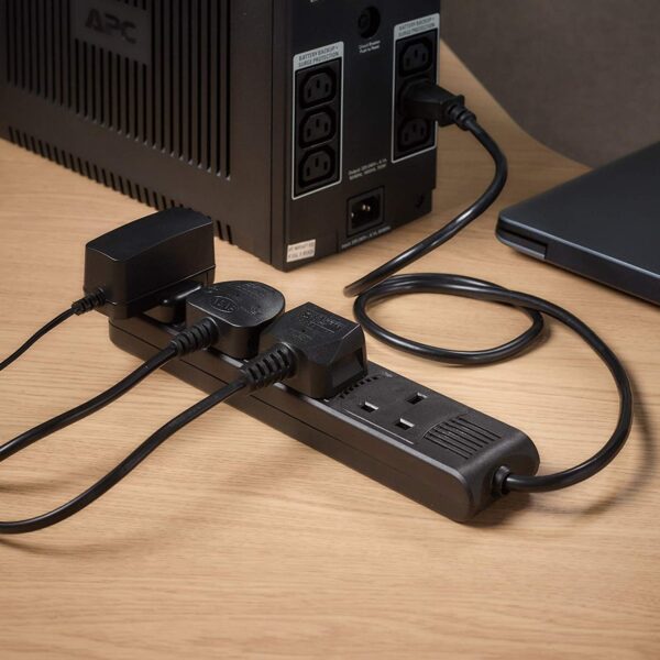 Second image of 1m IEC C14 Plug to 4 Gang Mains Power UK Socket